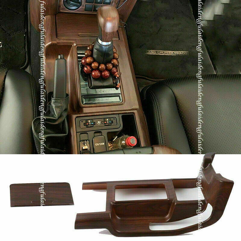 Peach Wood Grain Inner Gear Shift Box Panel Cover Trim for Toyota Prado 2018-21