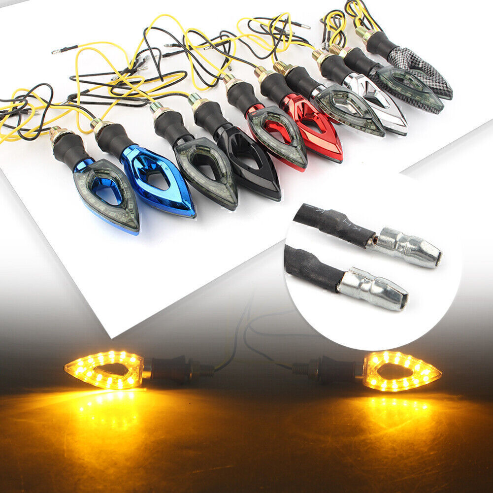 Universal LED Motorcycle Amber Turn Signal Blinker Indicator Light Fit for Yamaha