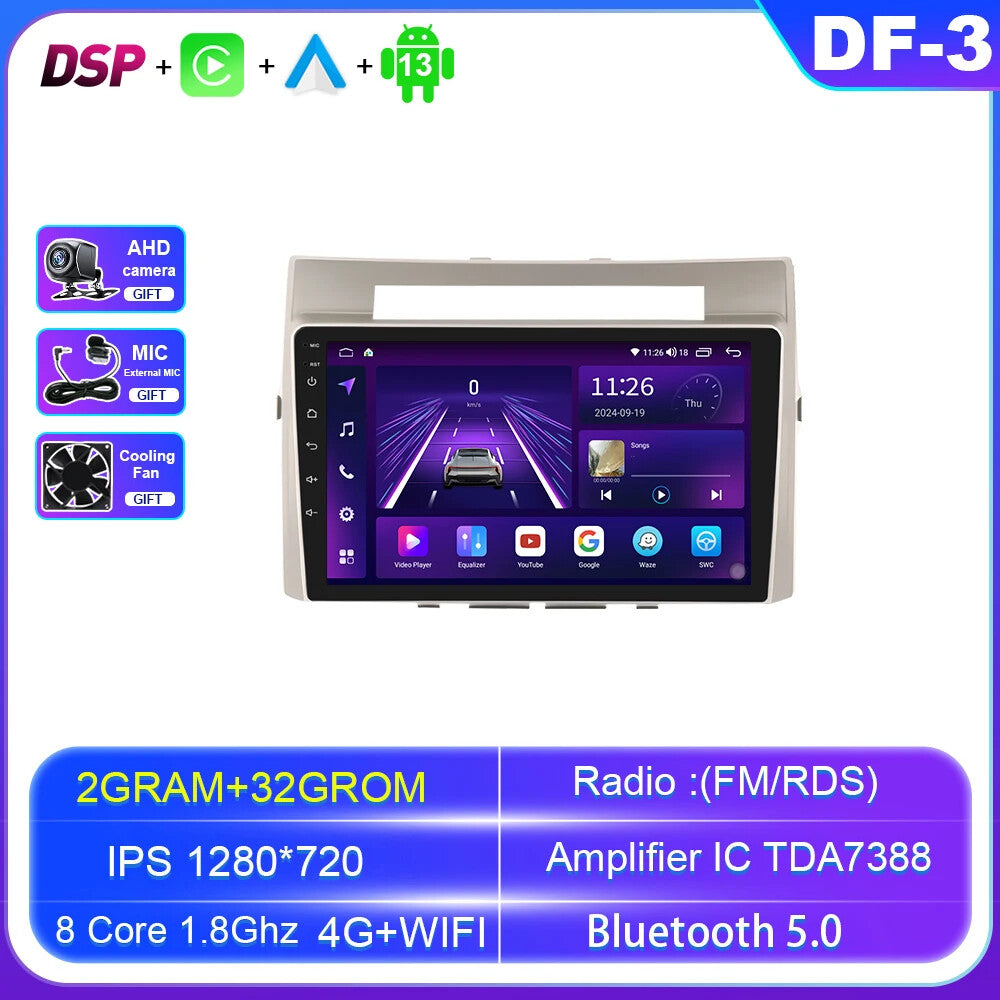 for Toyota for Corolla Verso AR10 2004-2009 CarPlay Car Radio GPS Multimedia Screen