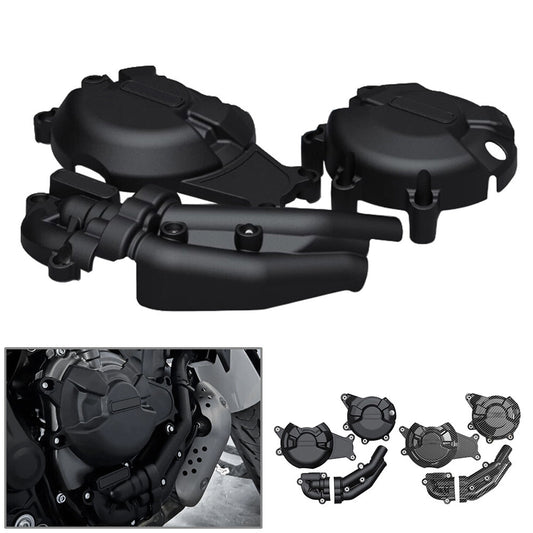 Motorcycle Engine Cover for Yamaha MT-07 XSR700 FZ-07 MT07 Tracer 2014-24 Black