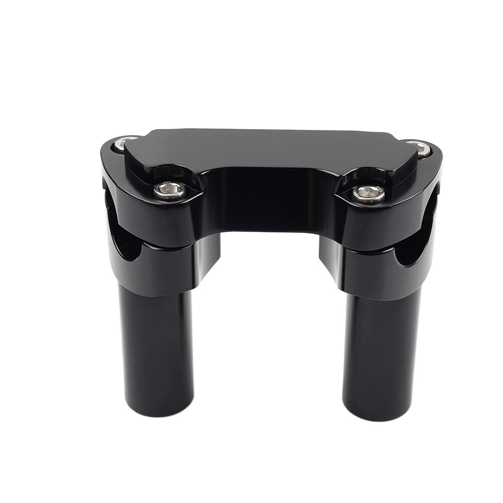 Black 3.5 Straight Handlebar Riser  Top Clamp for Harley Dyna Tour Road Glide