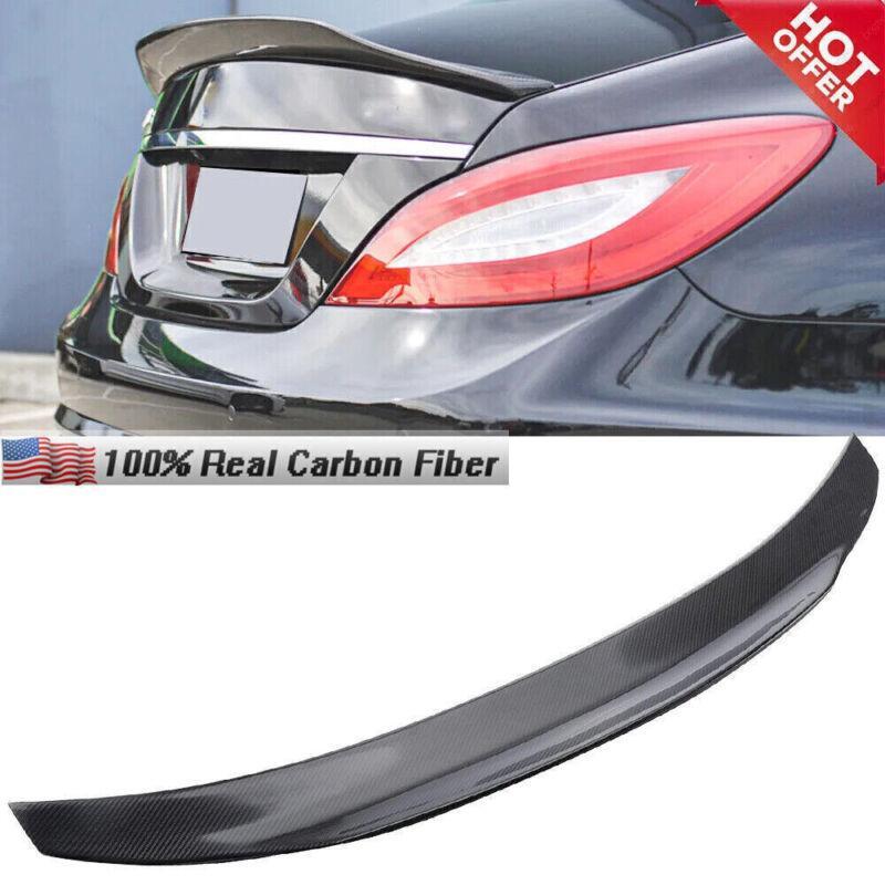 True carbon fiber trunk boiler wing suitable for Mercedes-Benz W218 CLS400 CLS500 CLS63 AMG S 12UP