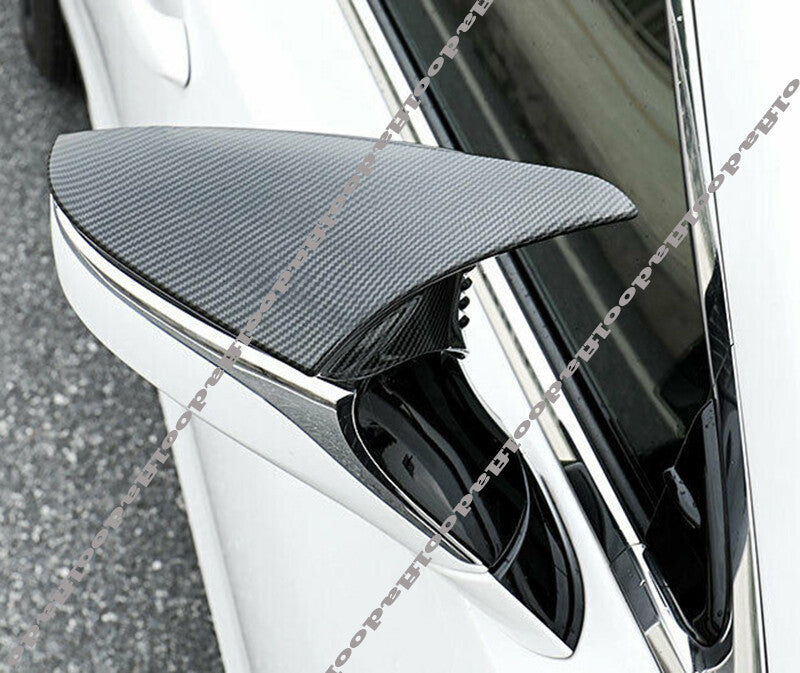 Carbon Fiber Ox Horn Rearview Mirror Cover Trim for Lexus for ES LS LC UX RC 2019-22