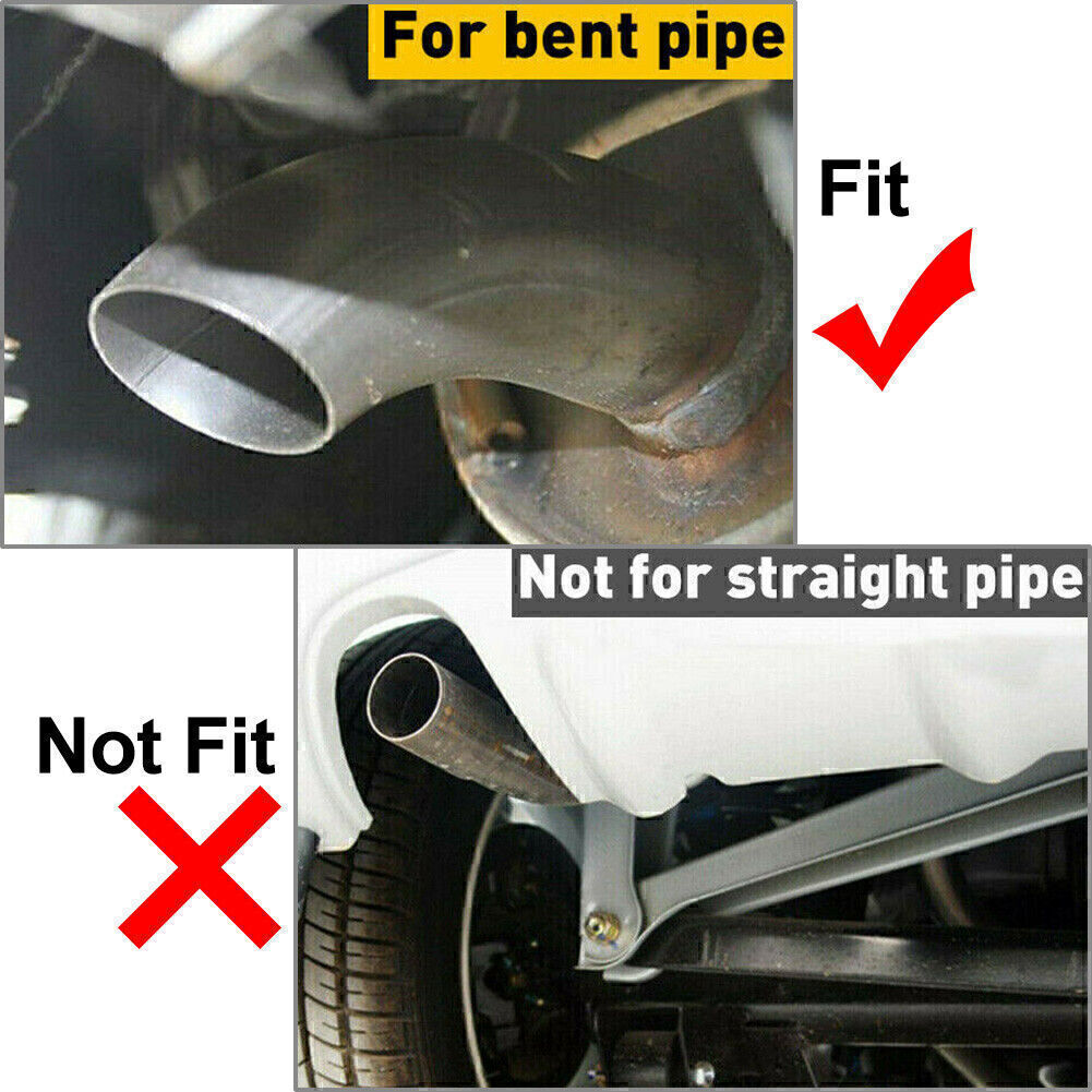 Universal Dual Car Silver Rear Exhaust Pipe Tail Muffler Tip Square Accessories
