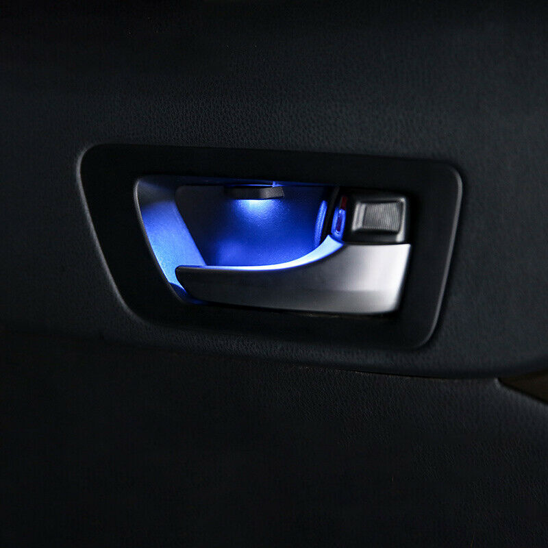 for Toyota Highlander 2014-2019 LED Carbon Fiber Interior Door Bowl Cover Trim