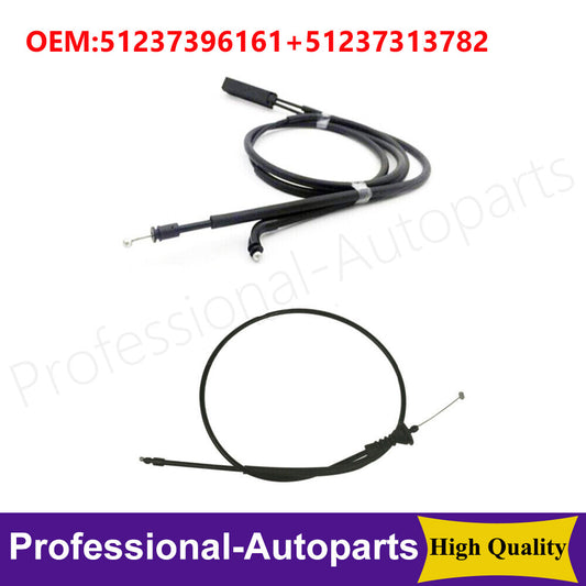 2PCS Front+Rear Engine Hood Release Cover Cable ForBMW F30 F32 F33 F34 F36 M3 M4
