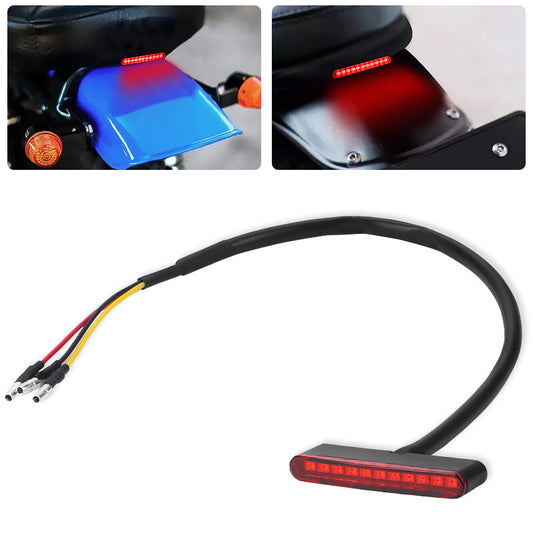 for Mini 11 LED Motorcycle ATV Bike Rear Tail Running Stop Brake Light Lamp Red 12V