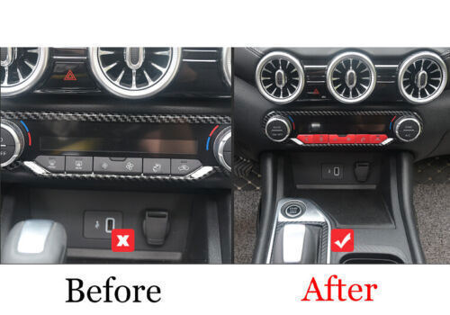 for Nissan Sentra 2020-2022 Red Aluminum Central Console AC Switch Cover Trim 9P
