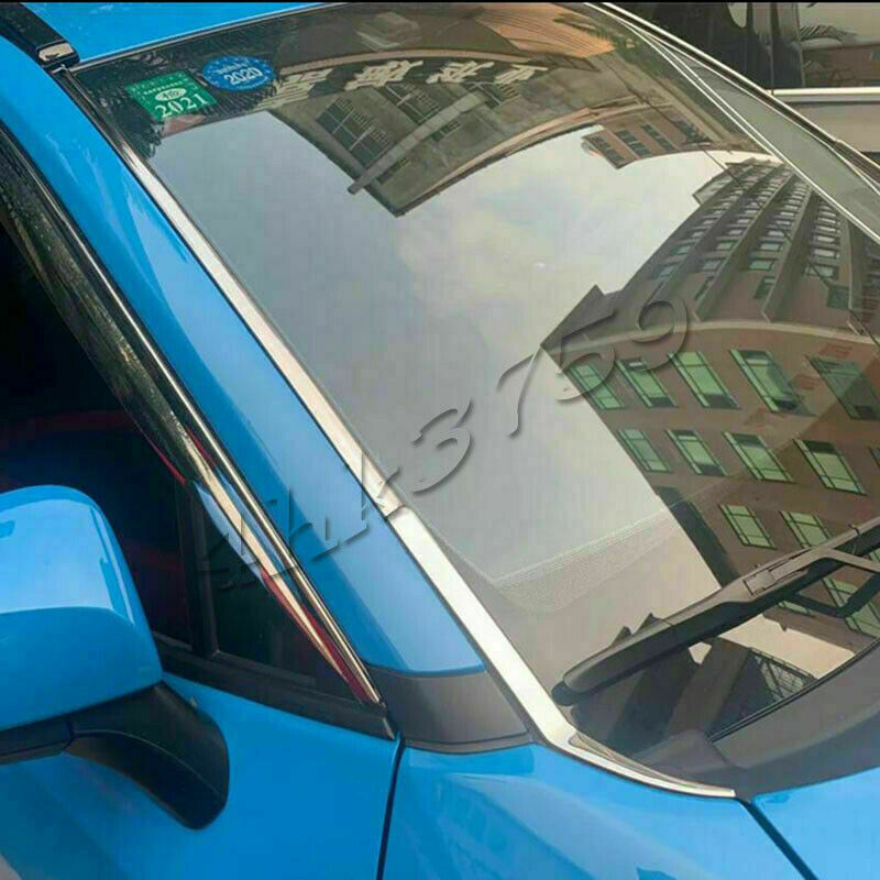 for Toyota RAV4 2019-2023 Silver Front Windscreen Side Molding Strip Cover Trim