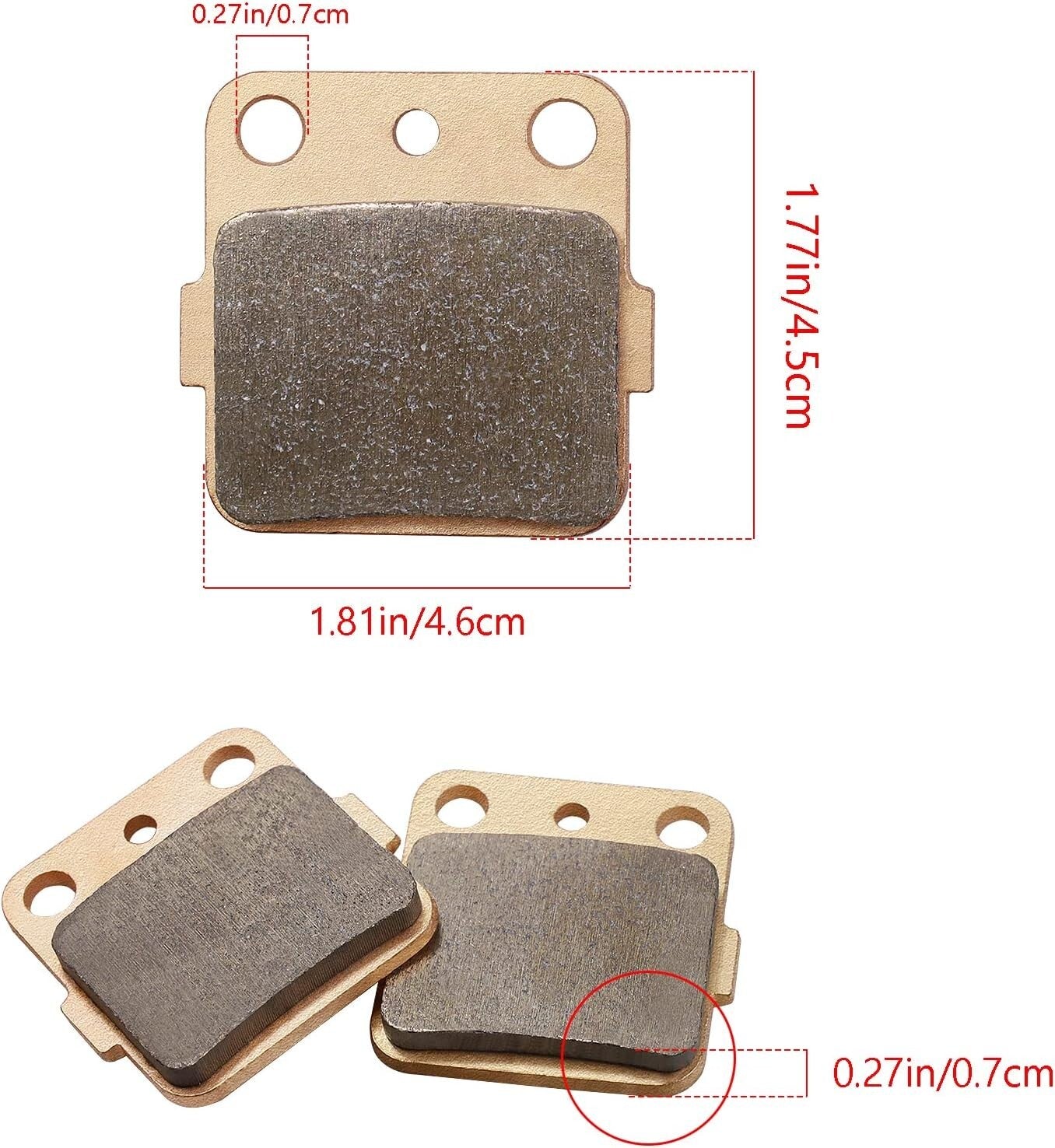 Front and Rear Brake Pads for Honda FourTrax 250 TRX250R TRX300FW Sportrax 400