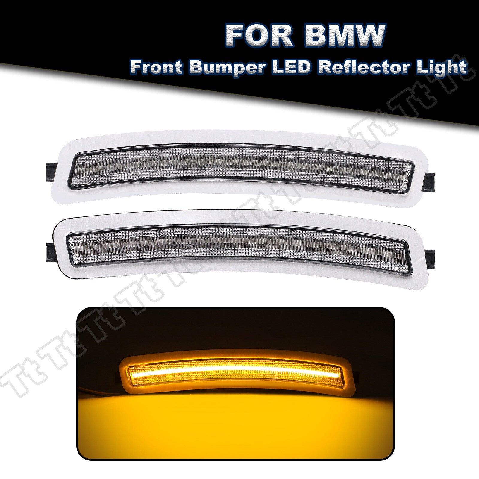 Suitable for 07-13 for BMW 5 Series G30 540i F90 M5 front bumper reflector side marker lights