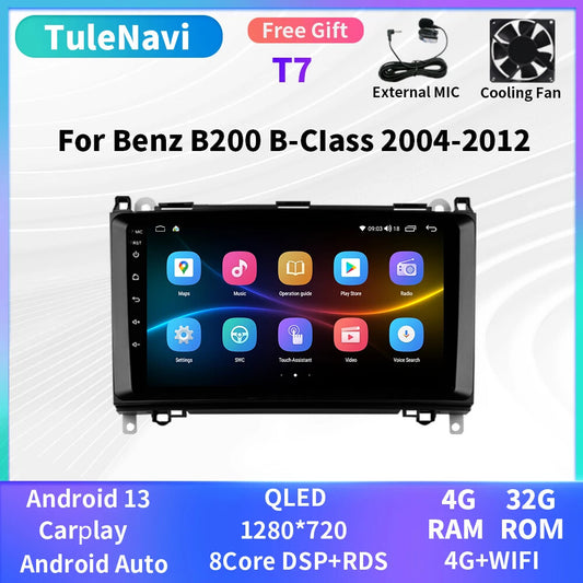 for Mercedes for Benz B160 B170 B200 W169 2004-2012 GPS CarPlay Car Radio Screen