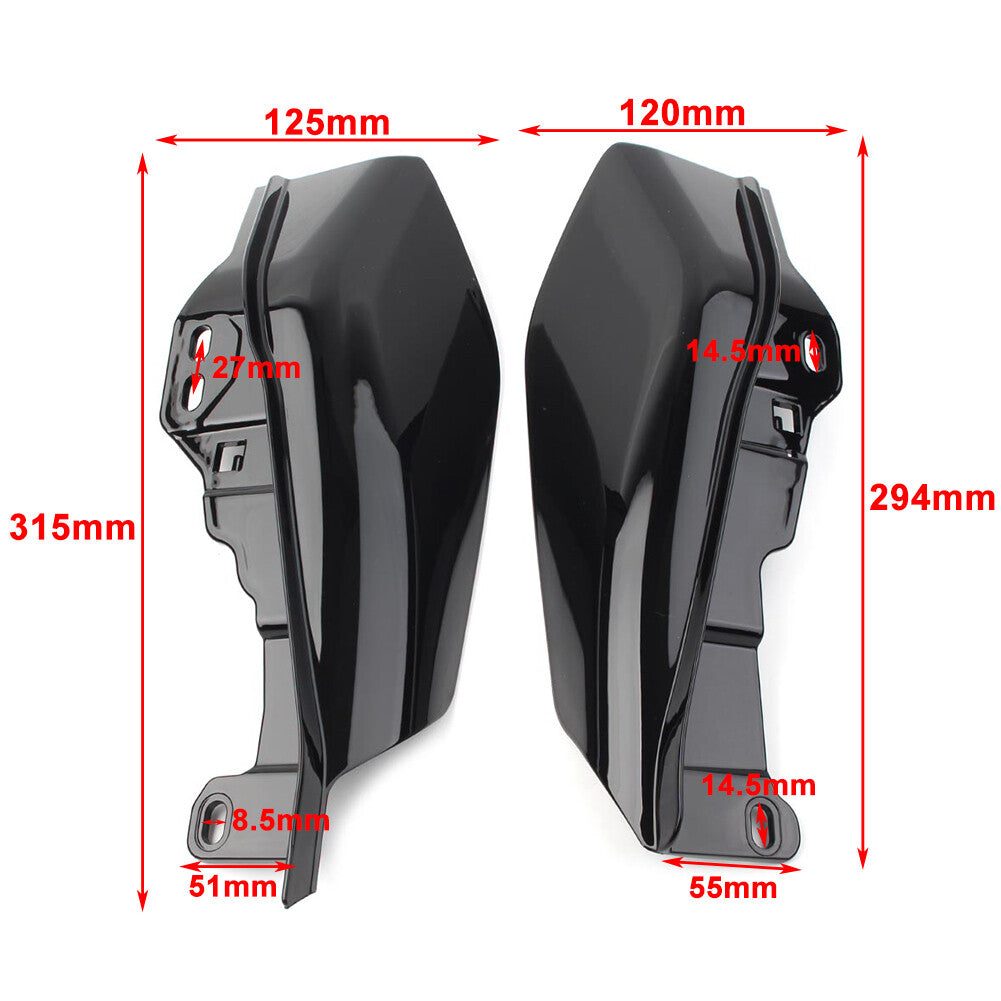 Mid-Frame Air Deflector Wind Heat Shield Trim Vivid Black FIT for Harley Touring