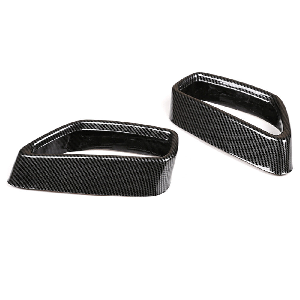 Steel Carbon Fiber Exhaust Muffler Tail Pipe Trim for BMW 5 Series G30 G38 2018+