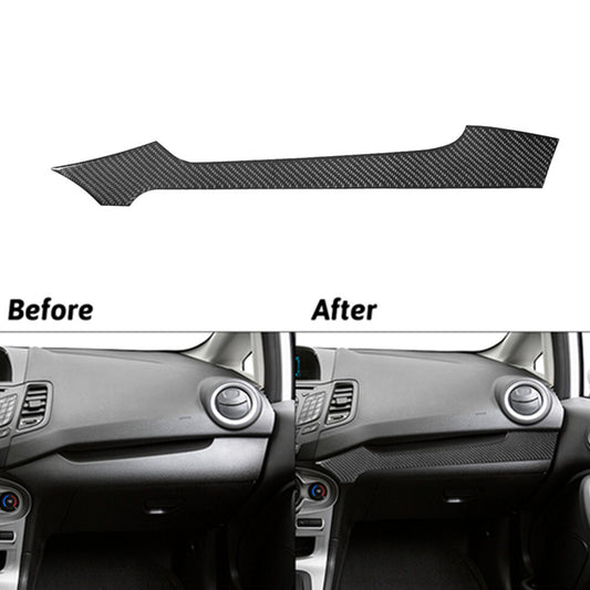Carbon Fiber Interior Passenger Side Dash Cover Trim for Ford Fiesta 2011-2015