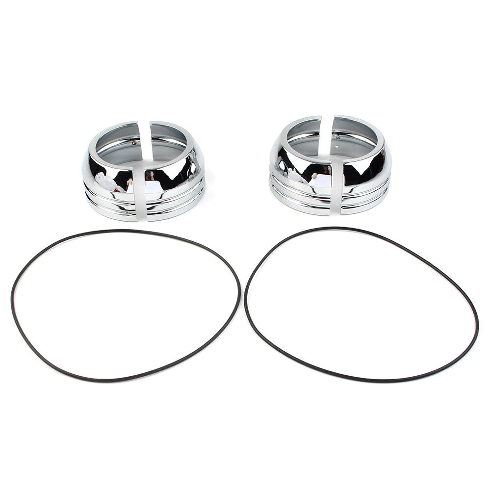 49mm Chrome Fork Boot Aluminum Cover Set for Harley Davidson FXD 2006-2017