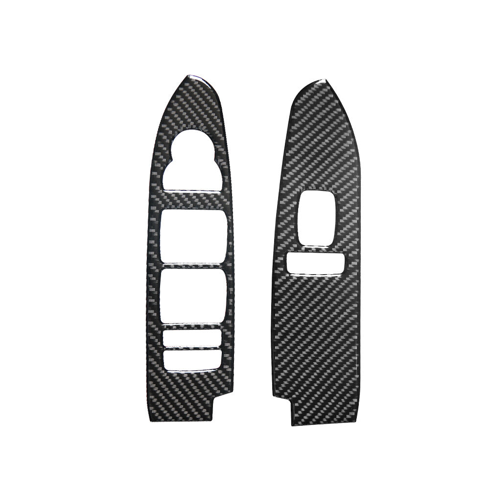 2Pcs Window Lift Panel Trim Cover Carbon Fiber for CADILLAC CTS SPORT 2008-UP