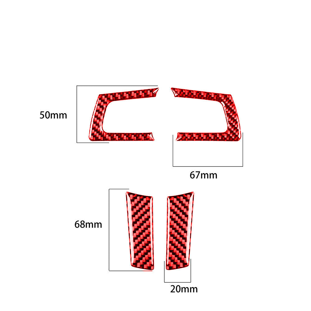 Red Carbon Fiber Interior Steering Wheel Panel Trim for Mazda MX-5 Miata 09-15