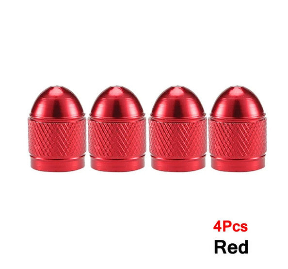 4-piece car tire valve cover rod air dust cover black bullet for Mercedes-Benz