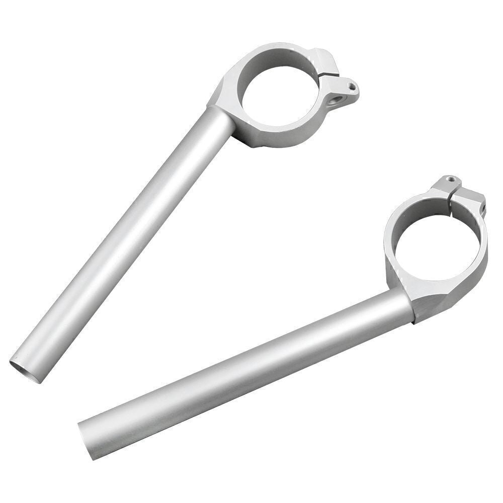 Clip-On Motorcycle Handle Bar Clip Fit for YAMAHA YZF R6 2006 2007 2008-2010 Silver