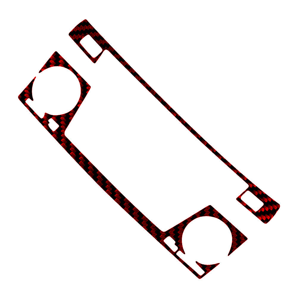 Red Carbon Fiber CD/DVD Button Frame Cover for Subaru Legacy Outback 2010-2014