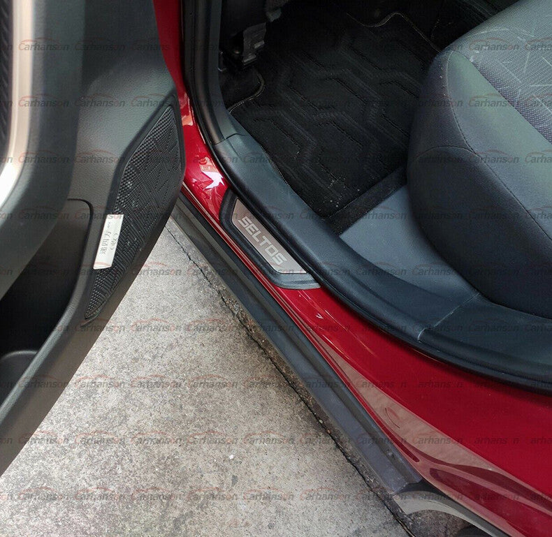 for Kia Seltos 2020-2023 Door Sill Scuff Guard Mouldings Protector cover Trim 4x