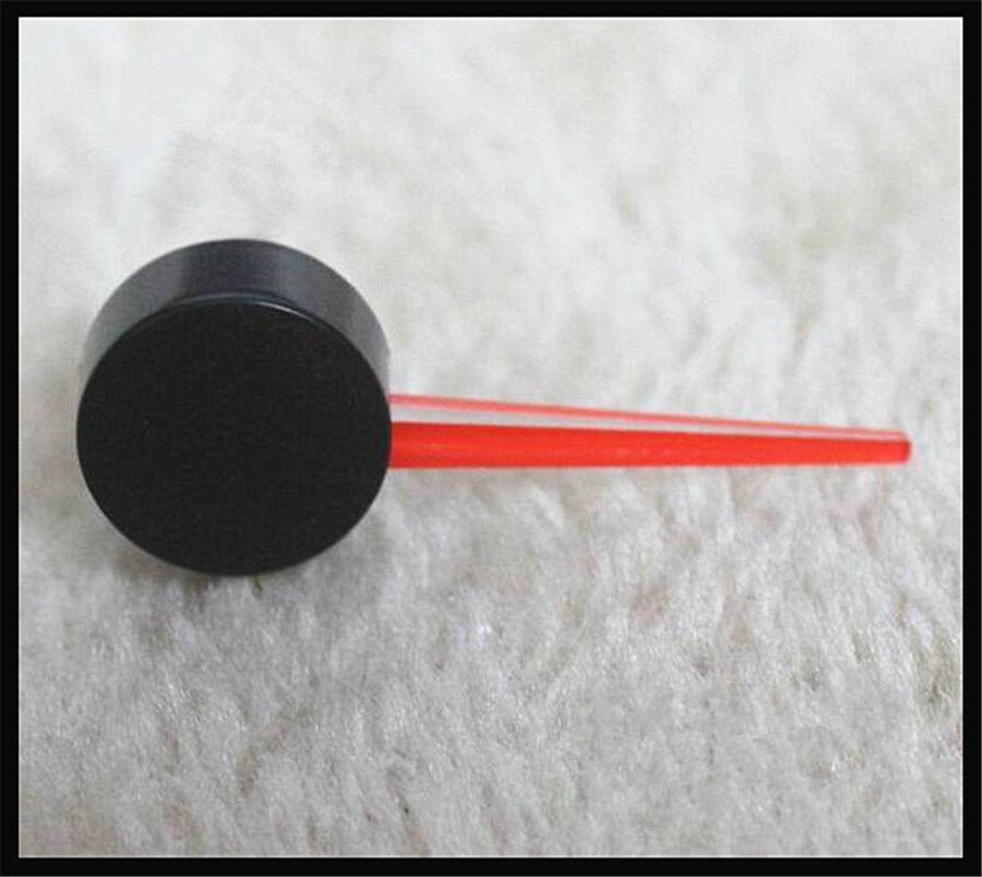 Car and motorcycle speedometer gauge cluster needles, red pointers, black rims (5 pieces)