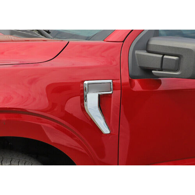 for Ford F150 F-150 2021-2023 Chrome Fender Trim Strip Side Emblem Cover Decor