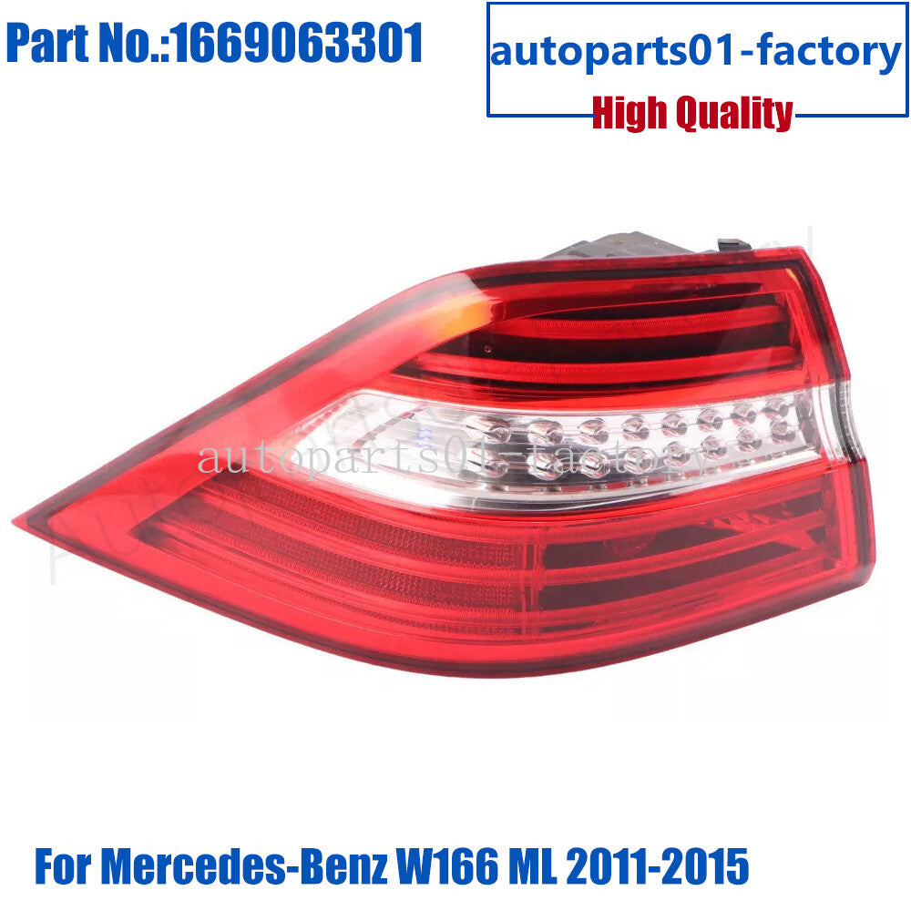 1669063301 Rear Outer Tail Light Lamp Fit for Mercedes-Benz W166 ML 2011-2015