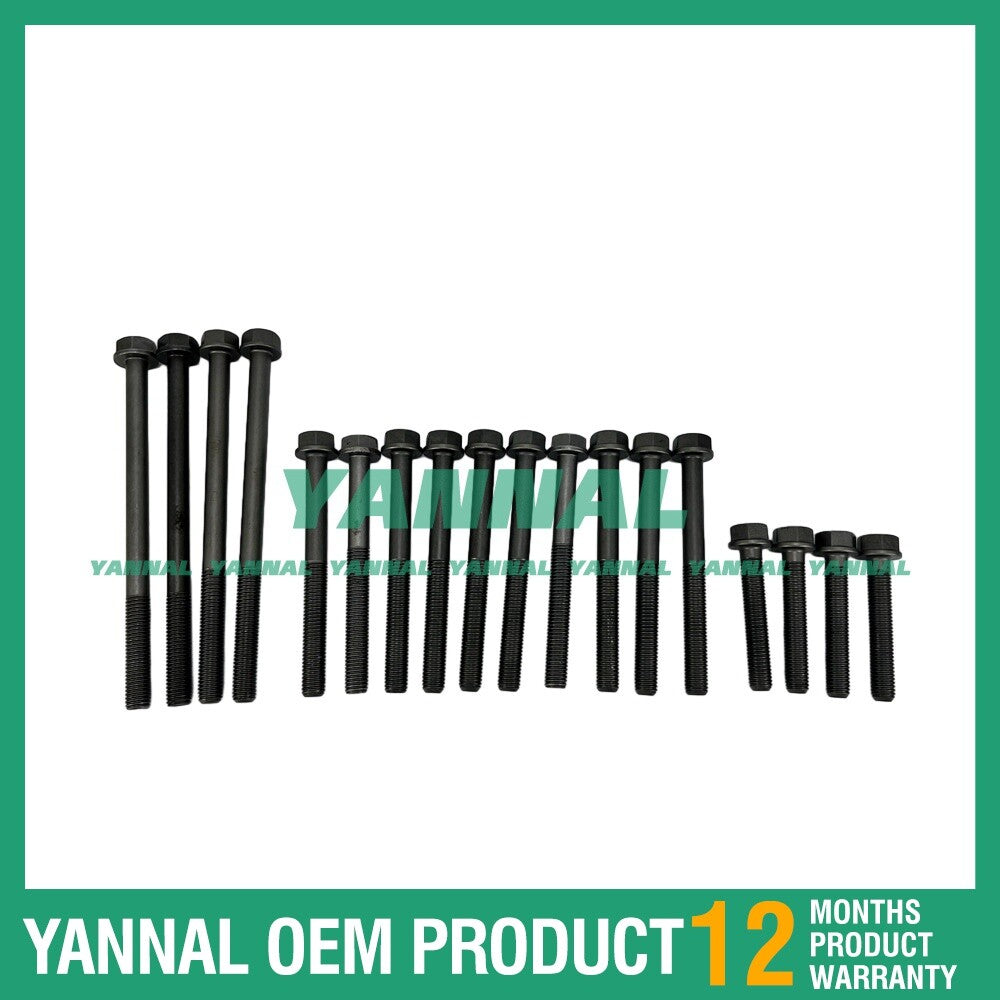 Cylinder head bolts x6, suitable for 3.9 4B 4BT 4BTA 5.9 6B 6BT 6BTA