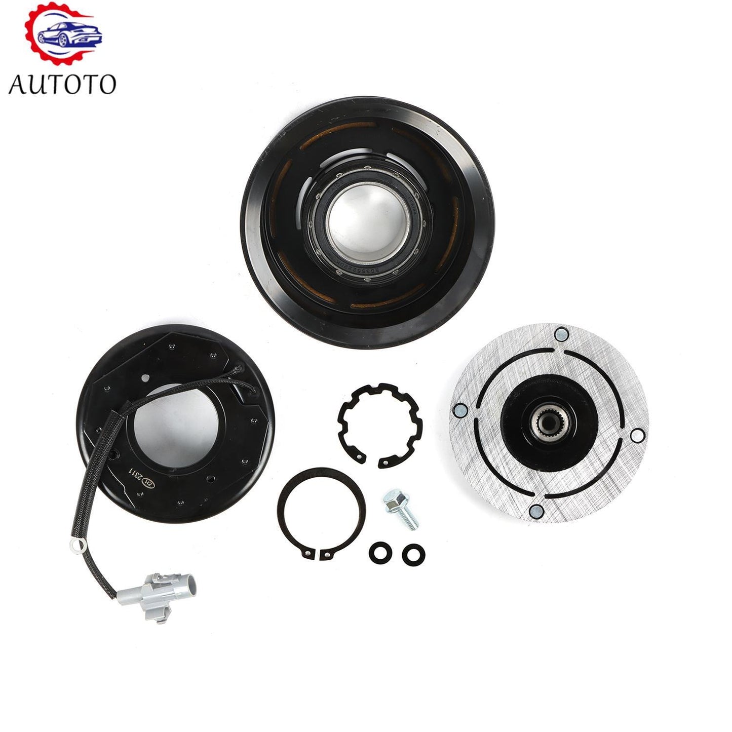 AC Compressor Clutch Kit Pulley Coil for TOYOTA for SIENNA 6CYL 3.5L 1488 2011-2016