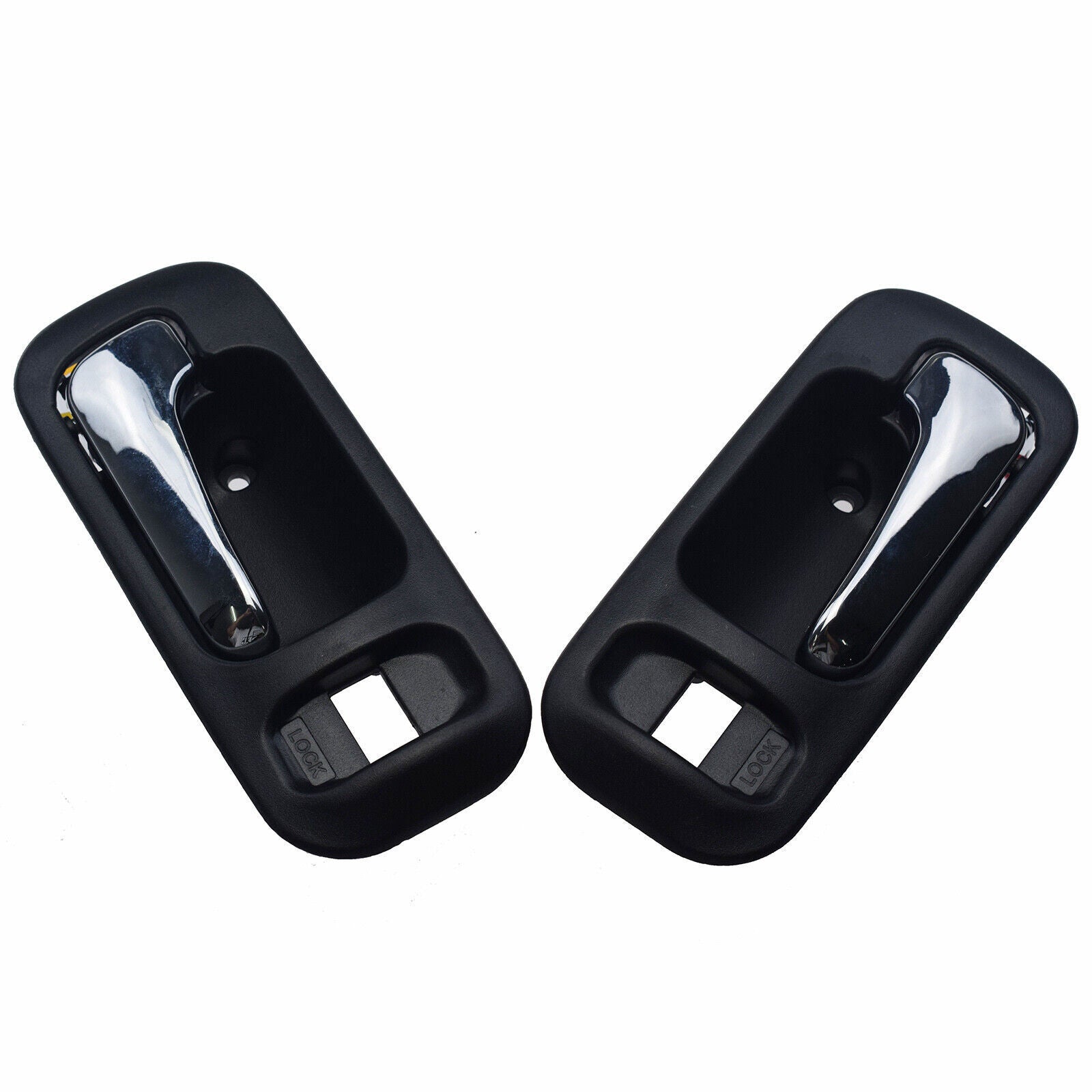 for Honda CR-V Odyssey Chrome Inside Door Handles Black 2PCS Front Left  Right