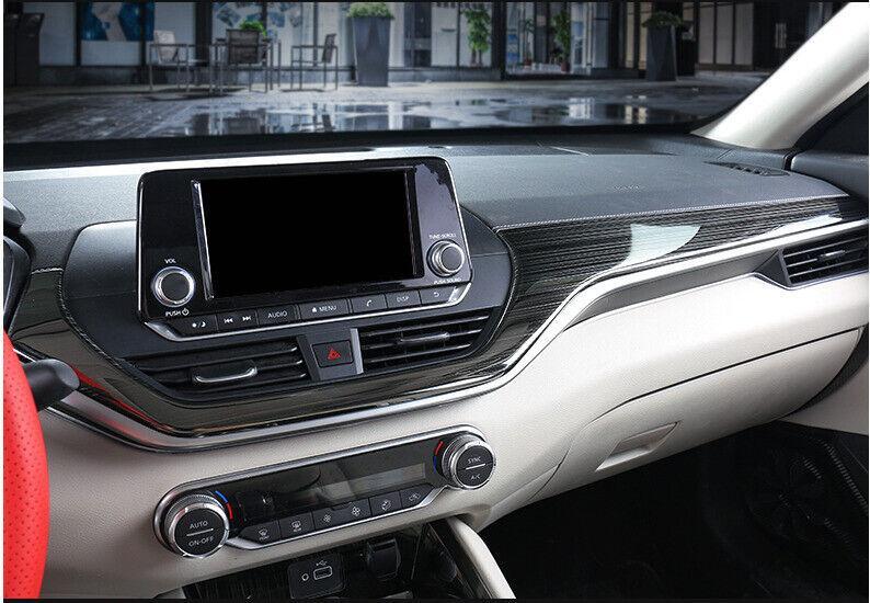 for Nissan Altima 2019-2023 Black Titanium Center Console Dash Strip Vent Trim