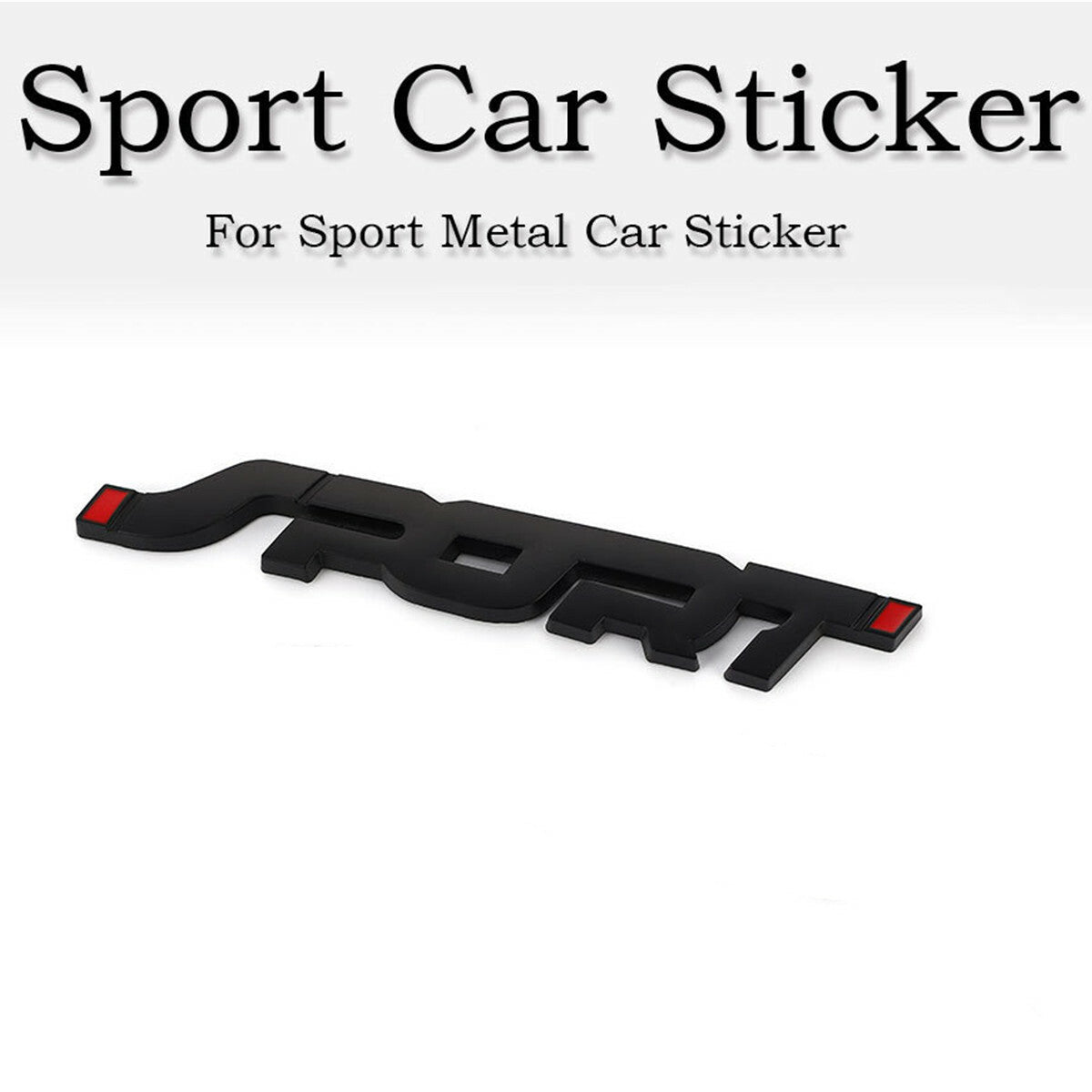 3D Black Metal Sport Racing Logo Car Trunk Fender Emblem Badge Decals Sticker