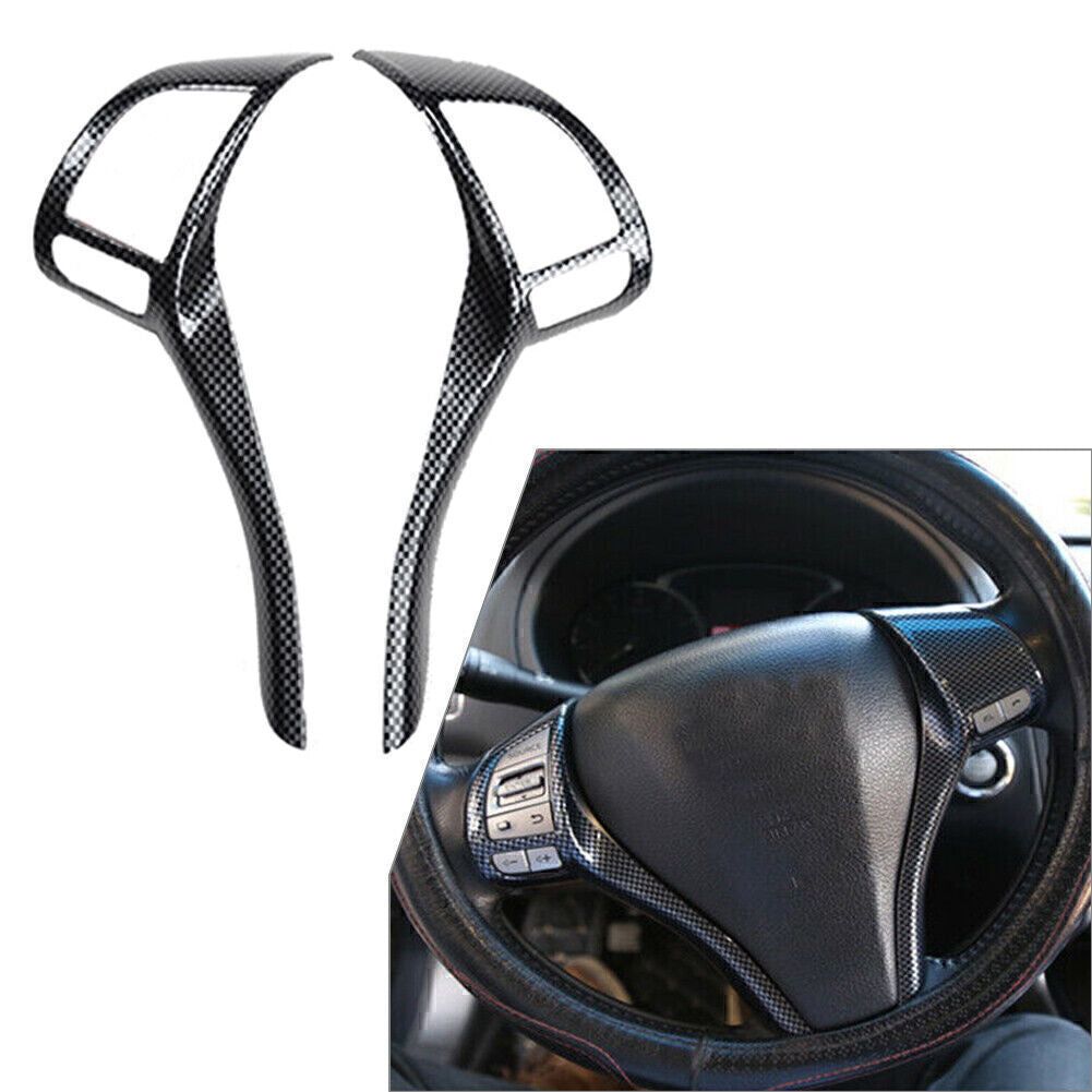 2x Carbon Fiber Inner Steering Wheel Strip Trim for Nissan Altima 2013-2018 2014