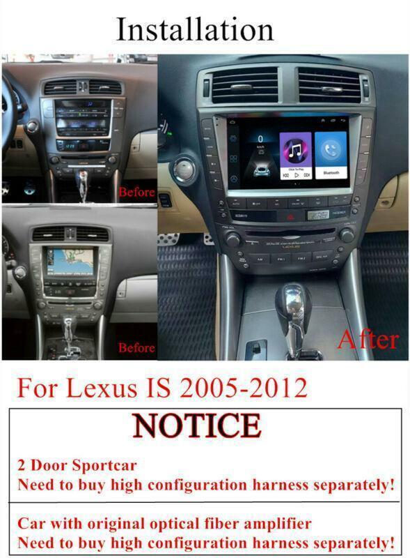 9 Android 10.1 Stereo Radio GPS Player AC for Lexus IS250 IS300 IS350 2005-12