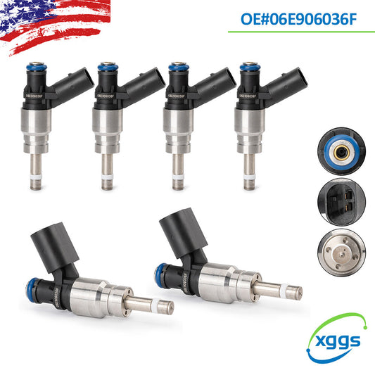 6Pcs Fuel Injectors for Audi for A6 3.2L 2010-2011 for Audi Q5 3.2L 2009-2012 06E906036F