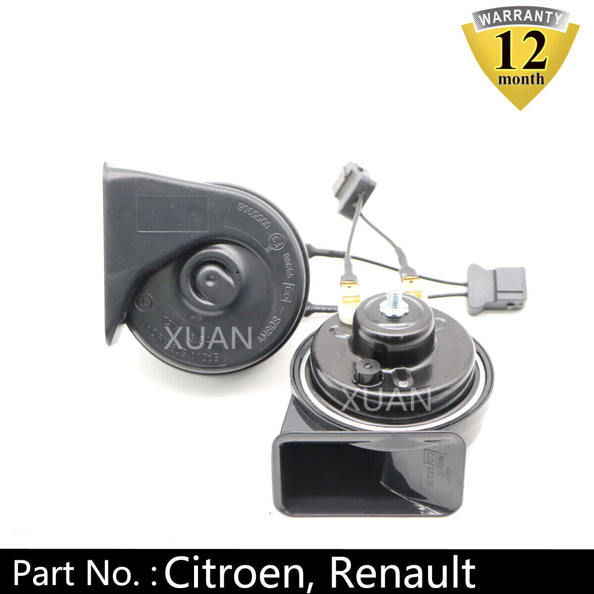 12V 105db loud-voice snail electric air horn for older for Peugeot , for Renault , and for Citron models.