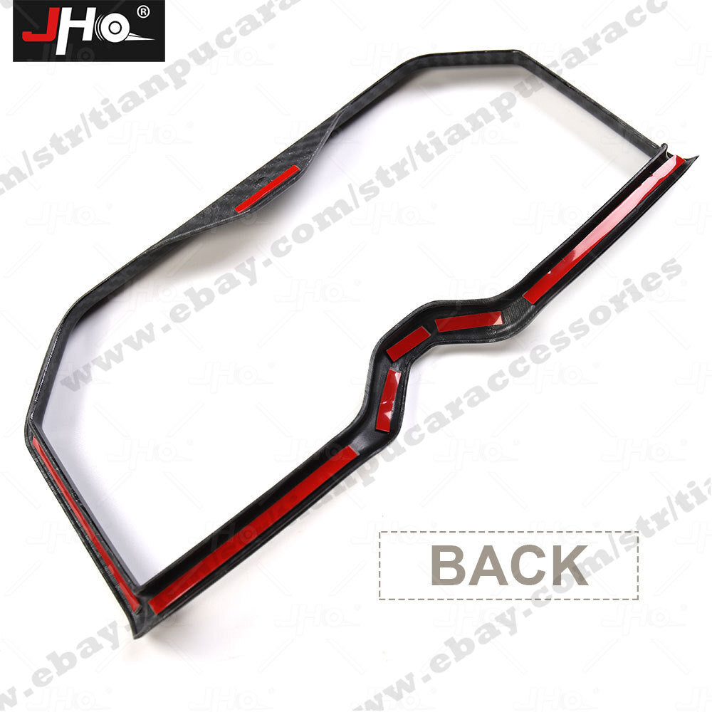 Carbon Fiber Grain Car Rear Water Cup Holder Trim Cover for Toyota Tundra 2022