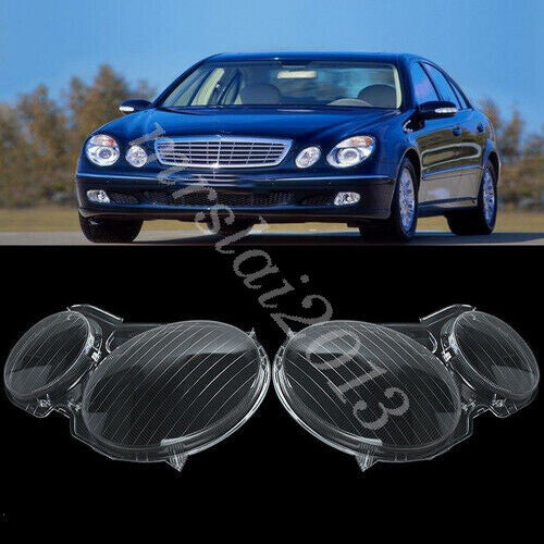 Pair Headlight Clear Lens Cover Replacement For 02-08 for MERCEDES for BENZ E-CLASS W211