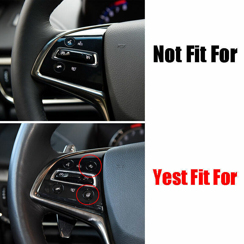 Carbon Fiber Steering Wheel Button Panel Trim For Auto for Cadillac ATS-V ATS 13-19