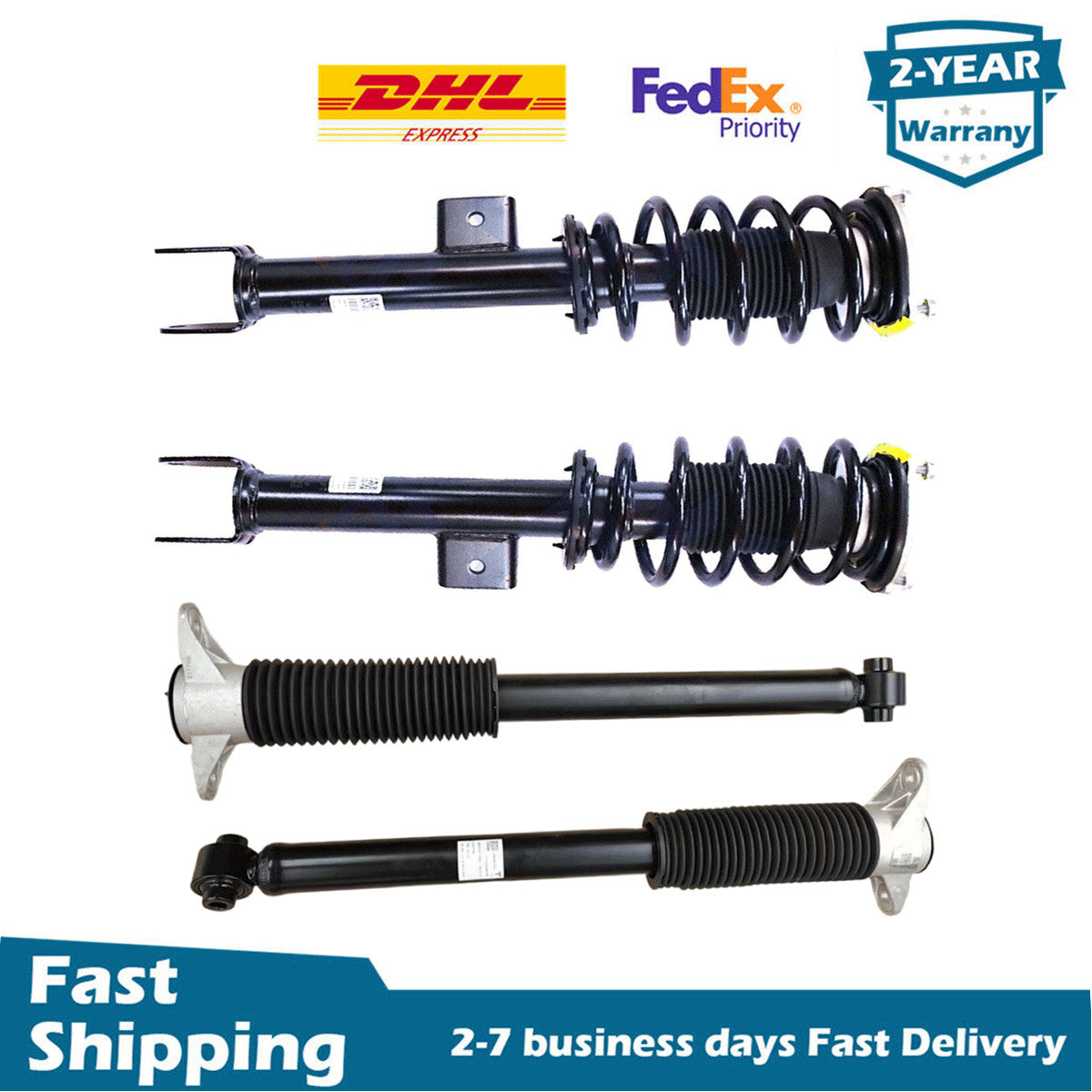 Full Set Shock Coil Struts Assembly Fit 2017-2021 for Tesla Model 3 RWD 1044090-00-A