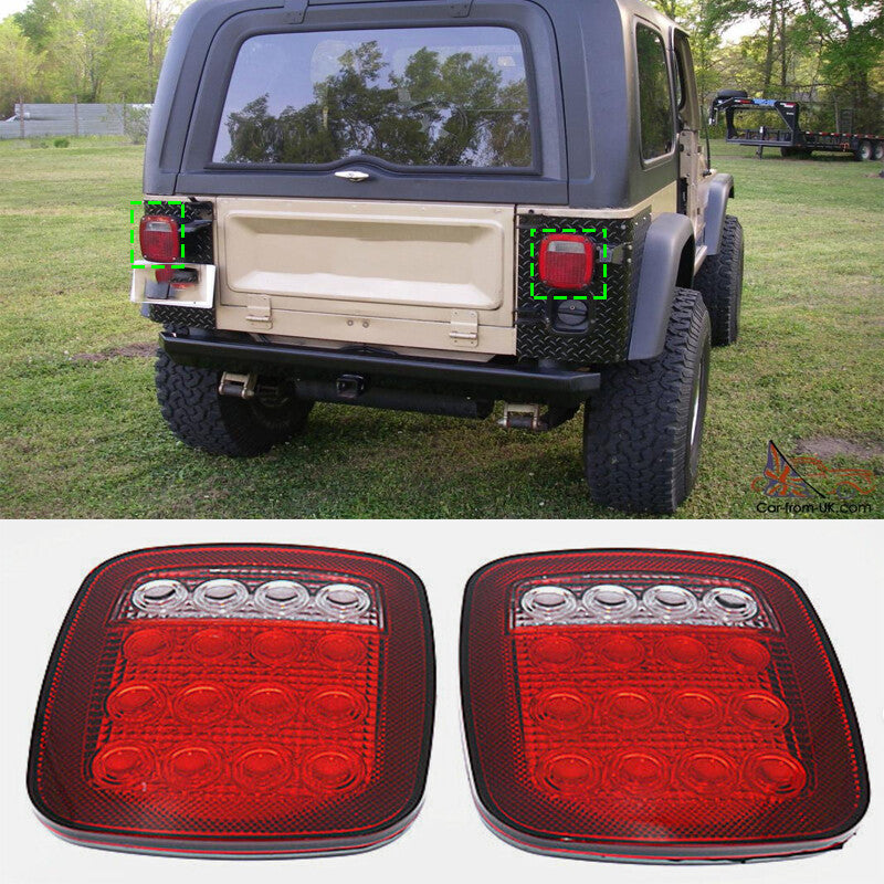 Car 2x LED Universal Truck Trailer Brake Stop Turn Signal Tail Lamp Marker Light