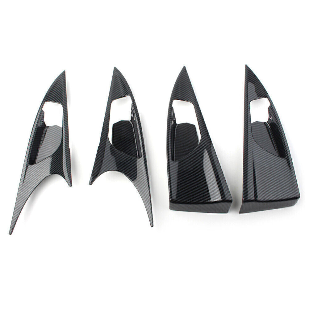 Carbon Fiber Style Inner Door Handle Bowl Cover Trim for Honda for Civic 2016-21 17