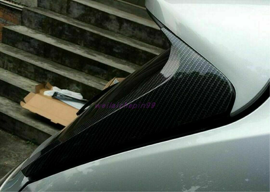 for Toyota Highlander 2014-2019 Carbon Fiber Rear Window Side Spoiler Panel Trim