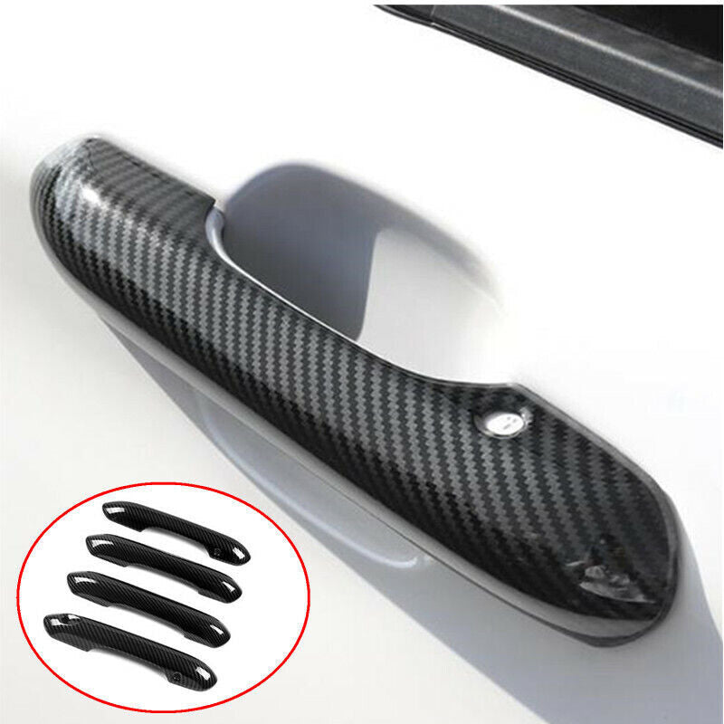 Carbon Fiber 4X Exterior Door Handle Cover Trim  for ford  Explorer 2020 2021 2022