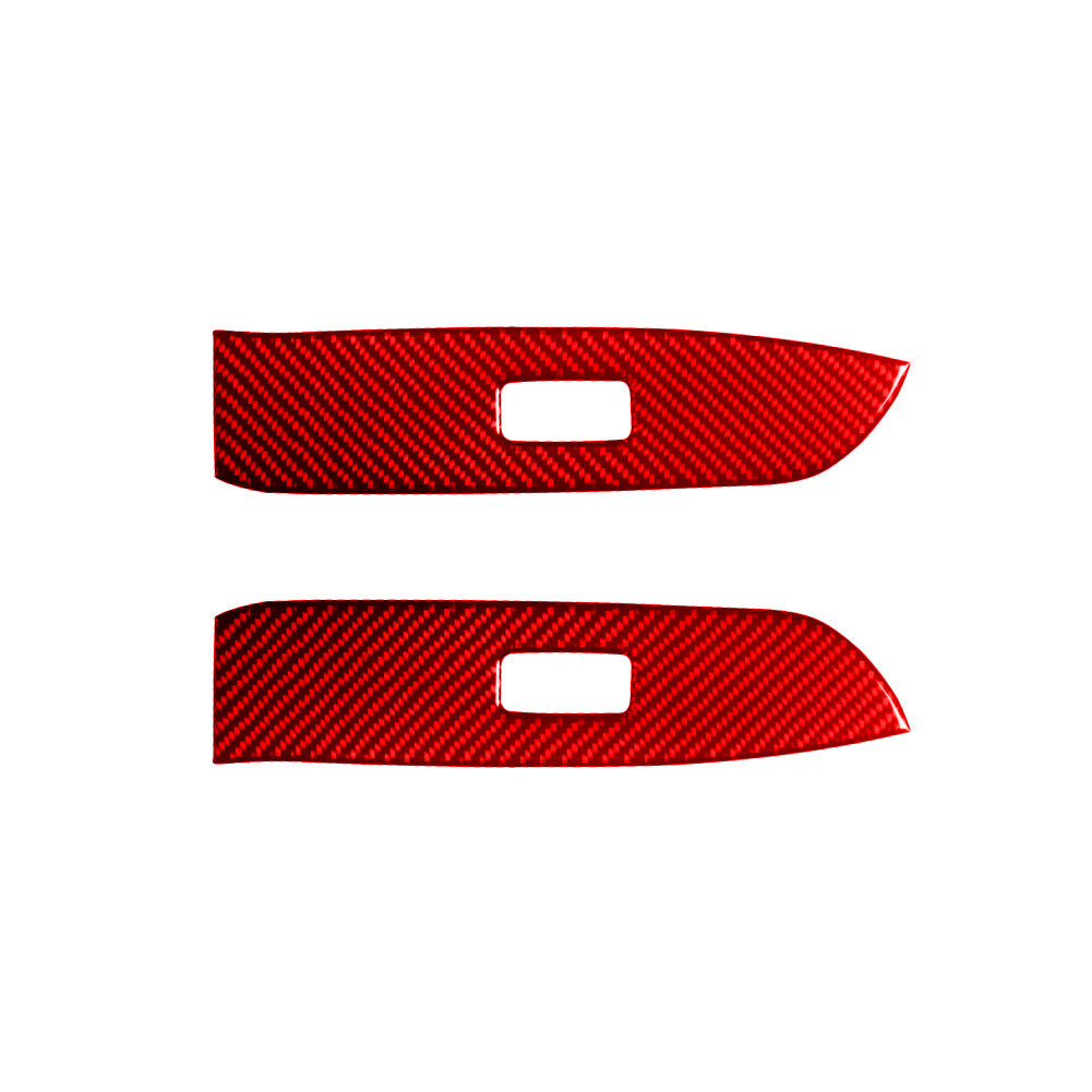 Red Carbon Fiber Rear Window Control Cover Trim for Lexus RX330 RX350 2004-2009
