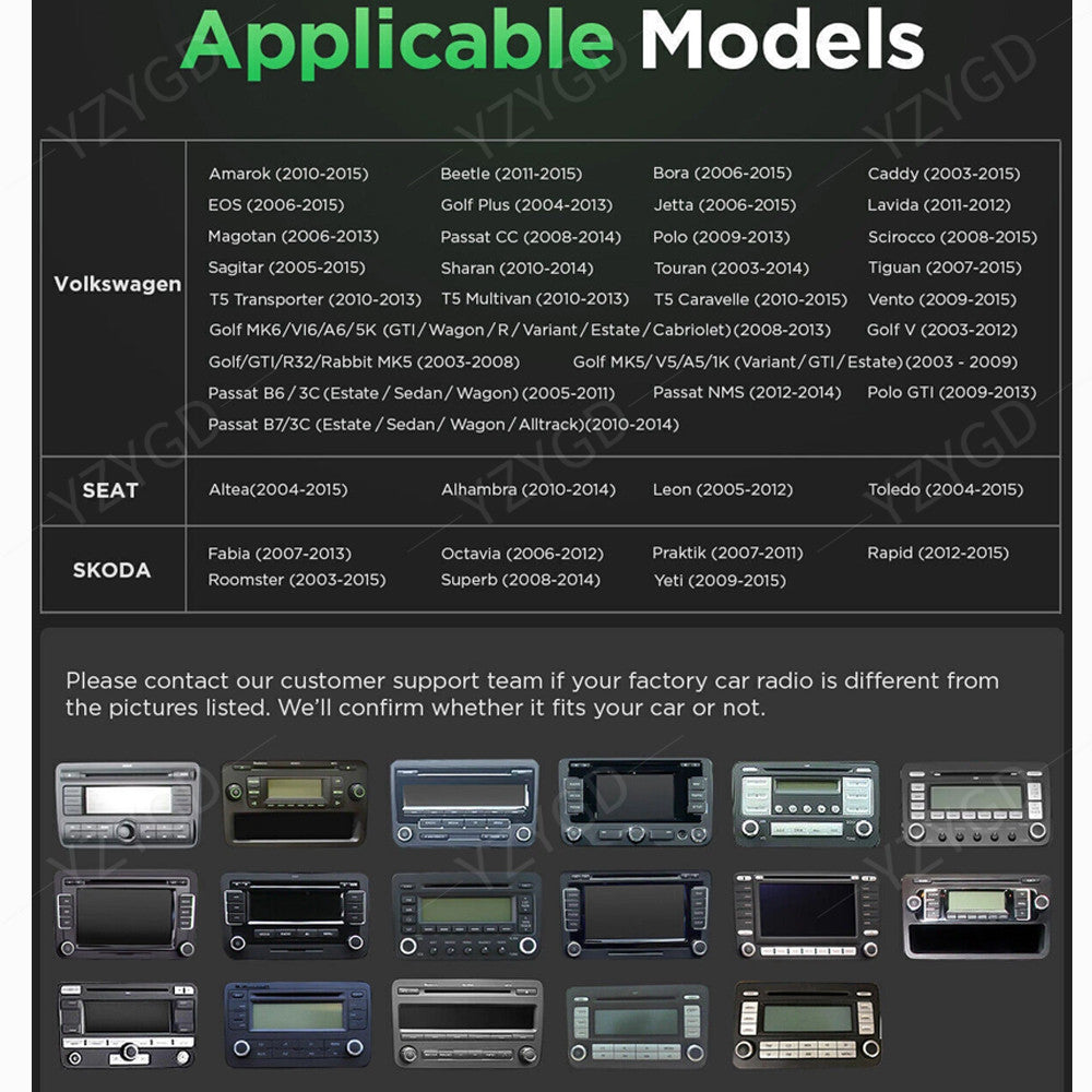 for Volkswagen for Golf MK6 2008-2013 Carplay Car Stereo Radio GPS Navi Screen WIFI