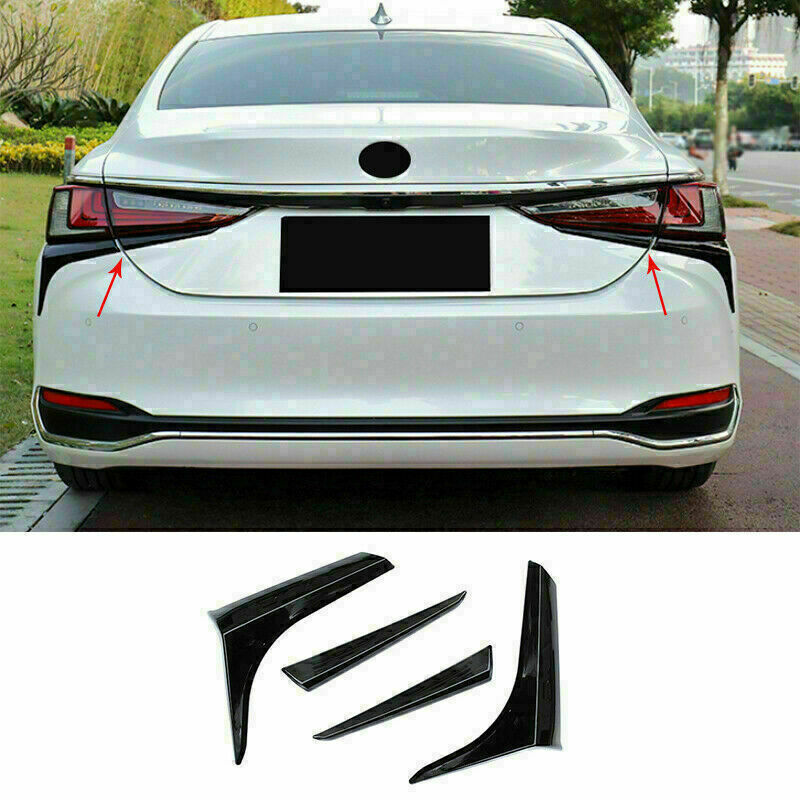 for Lexus ES300H 250 350 2019-2023 Piano Black Rear Tail Light Lamp Trim Cover