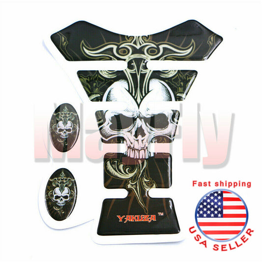 Motorcycle Universal Fit Gas Fuel Tank Pad Sticker Decals Protector Fuel Racing